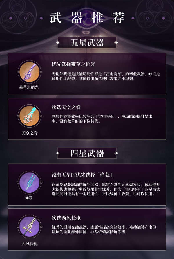 星级:五星元素:雷元素武器:单手剑雷电将军技能:1,普攻:连续五段的