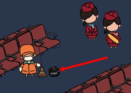 梦境侦探候车大厅垃圾袋位置介绍