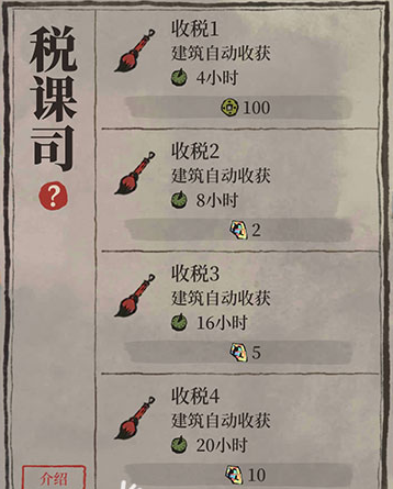 江南百景图税课司升级建议