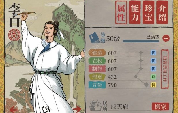 江南百景图天级人物排行榜