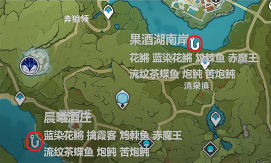 原神苦炮鲀钓鱼位置